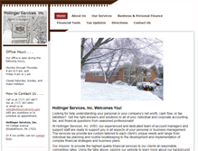 Tablet Screenshot of hollingerservicesinc.com